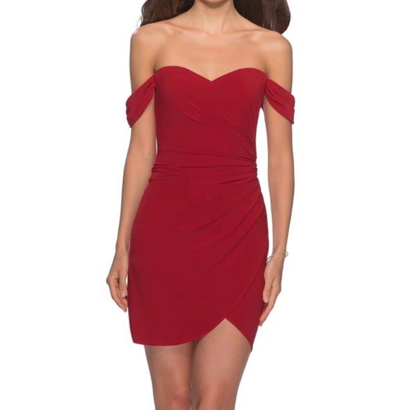 La Femme Dresses & Skirts - LaFemme mini dress cap sleeve sweetheart neckline